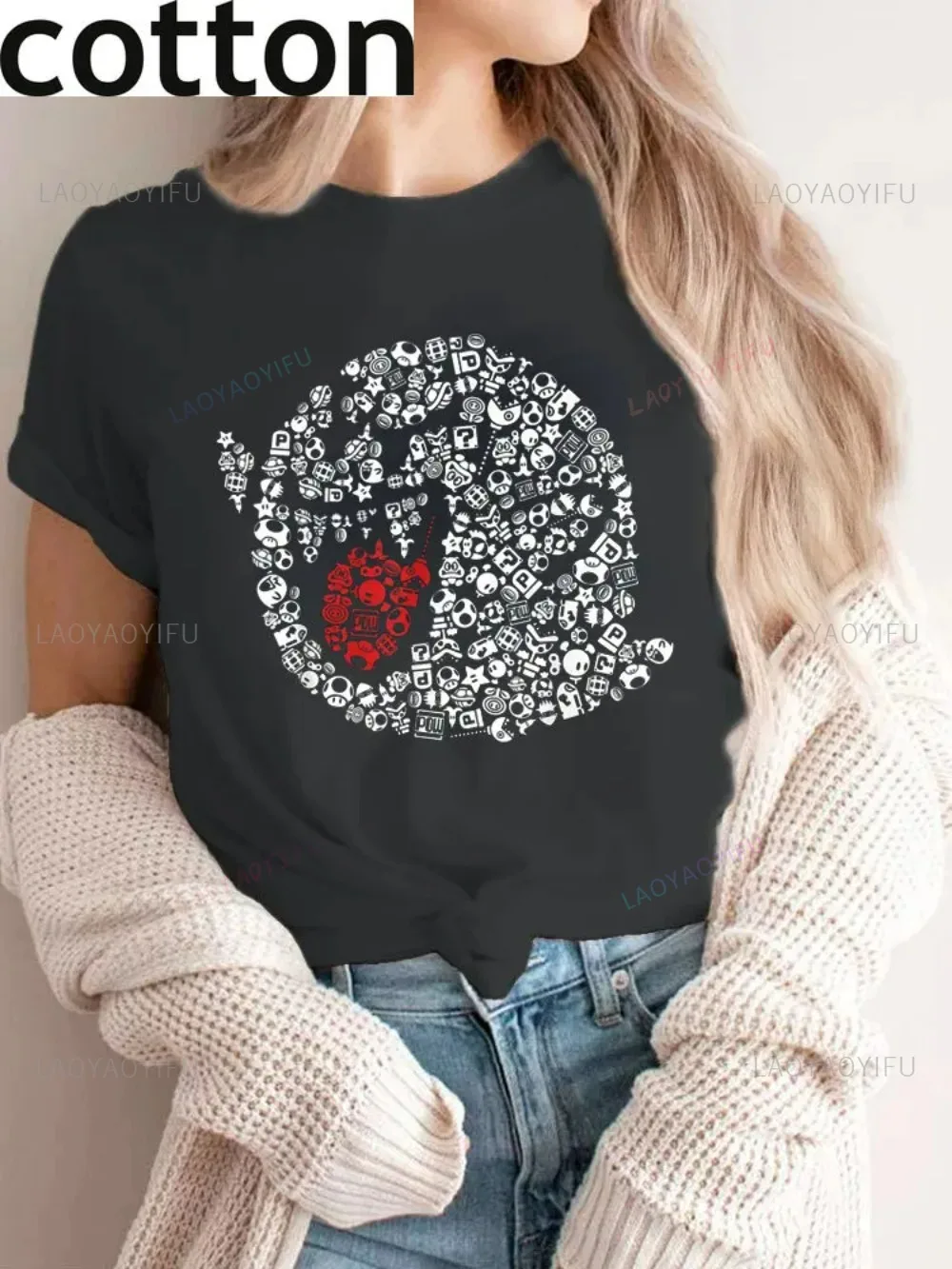 مضحك بو صورة الجرافيك القطن تي شيرت شخصية مجموعة الشباب Reframinga مفتاح التفكير الإبداعي للجنسين