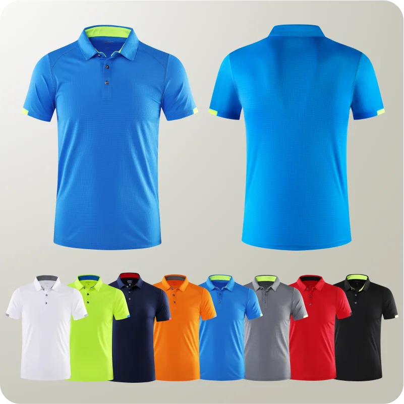 Polo a maniche corte ad asciugatura rapida Golf Company Group Brand traspirante Mesh risvolto sport a maniche corte 8 colori Large 2024