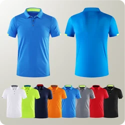 Quick Drying Short Sleeved Polo Shirt Golf Company Group Brand Breathable Mesh Lapel Sports Short Sleeved 8 Colors Large 2024