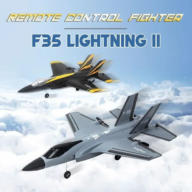 Avión Rc Fx935, mando a distancia de cuatro canales de ala fija [Control F35, modelo de combate, avión eléctrico de espuma, rompecabezas para niños, juguete para regalos