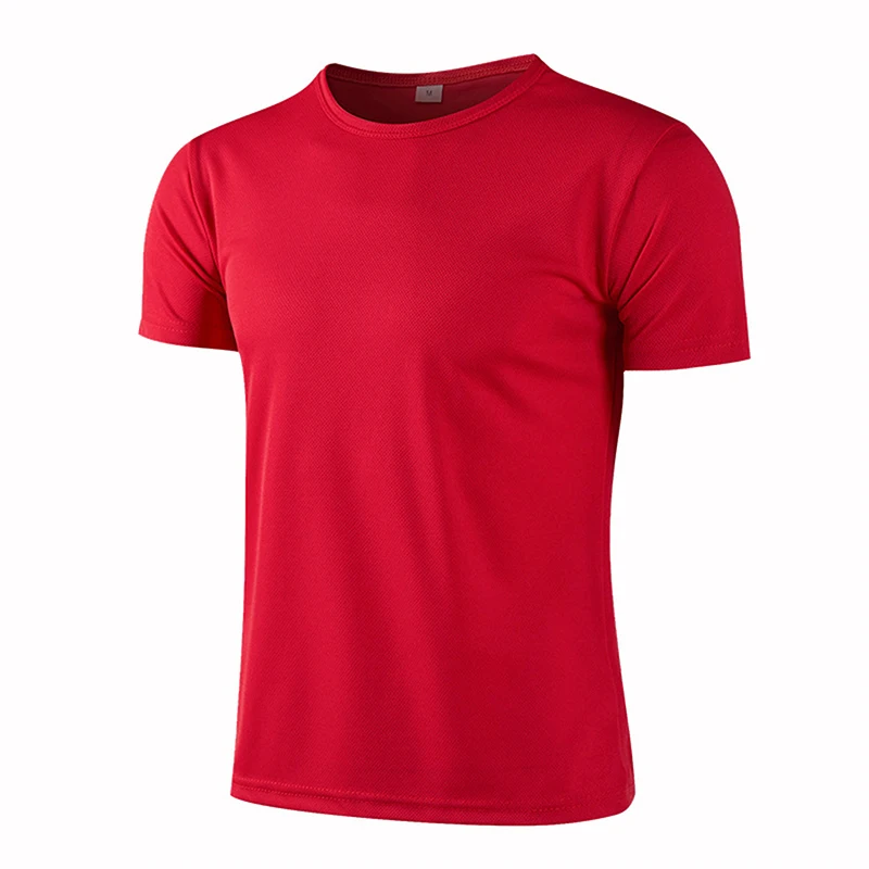 Quick-drying Round Neck Sport T-shirt Gym Fitness Shirt Trainer Running T-shirt Men Breathable Sportswear Костюм Женский Летний