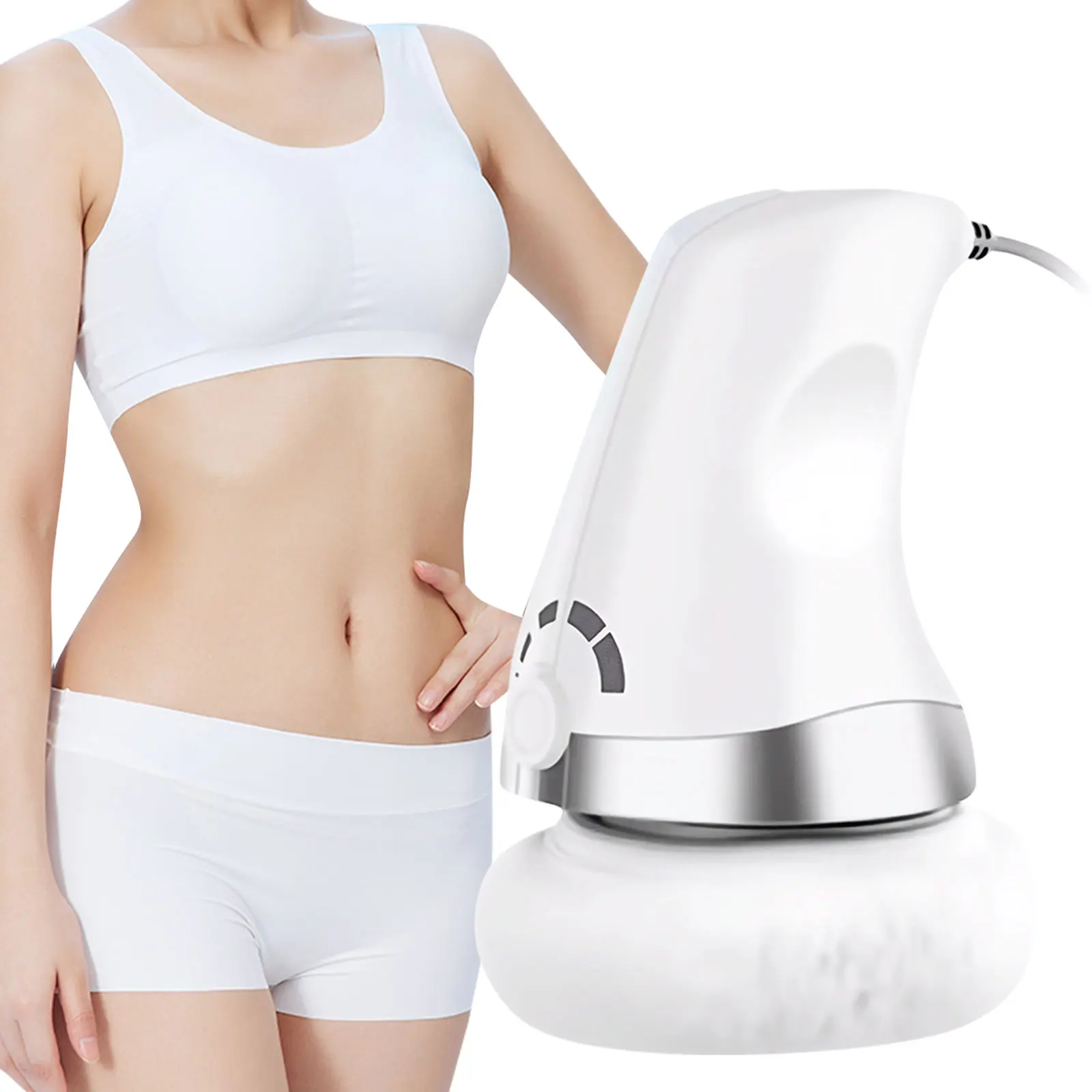 

Ручной антицеллюлитный массажер с 3 многоразовыми подушечками, электрический ручной инструмент для удаления целлюлита для живота, талии, шеи, ягодиц, ног