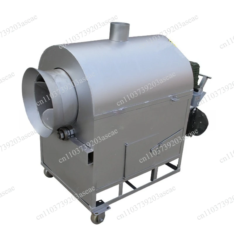 Thickened liner uniform non-stick pan, electric heating 50kg highland barley frying machine 15kg drum frying equipment