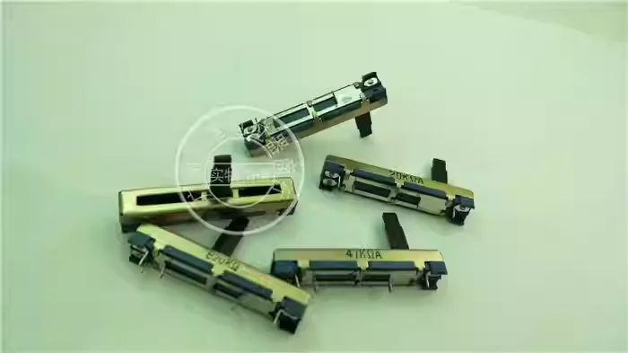 2 peças ophdam 45mm empurrador deslizante direto potenciômetro de ligação única a47k b20k a20k alça 15mm base azul