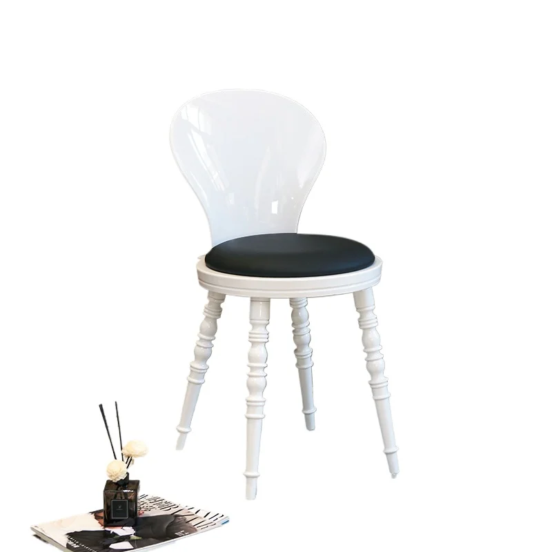 

Nordic restaurant acrylic chair, transparent backrest plastic chair