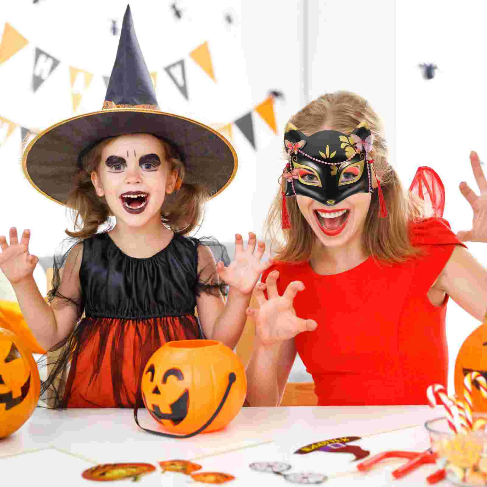   Maska lisa Półtwarzowy kostium na bal maskowy Maski imprezowe dla dorosłych dla dorosłych Plastikowe dekoracje na Halloween dla mężczyzn