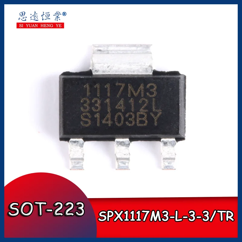 

10pcs Original genuine surface mount SPX1117M3-L-3-3/TR SOT-223 voltage regulator LDO chip 800mA