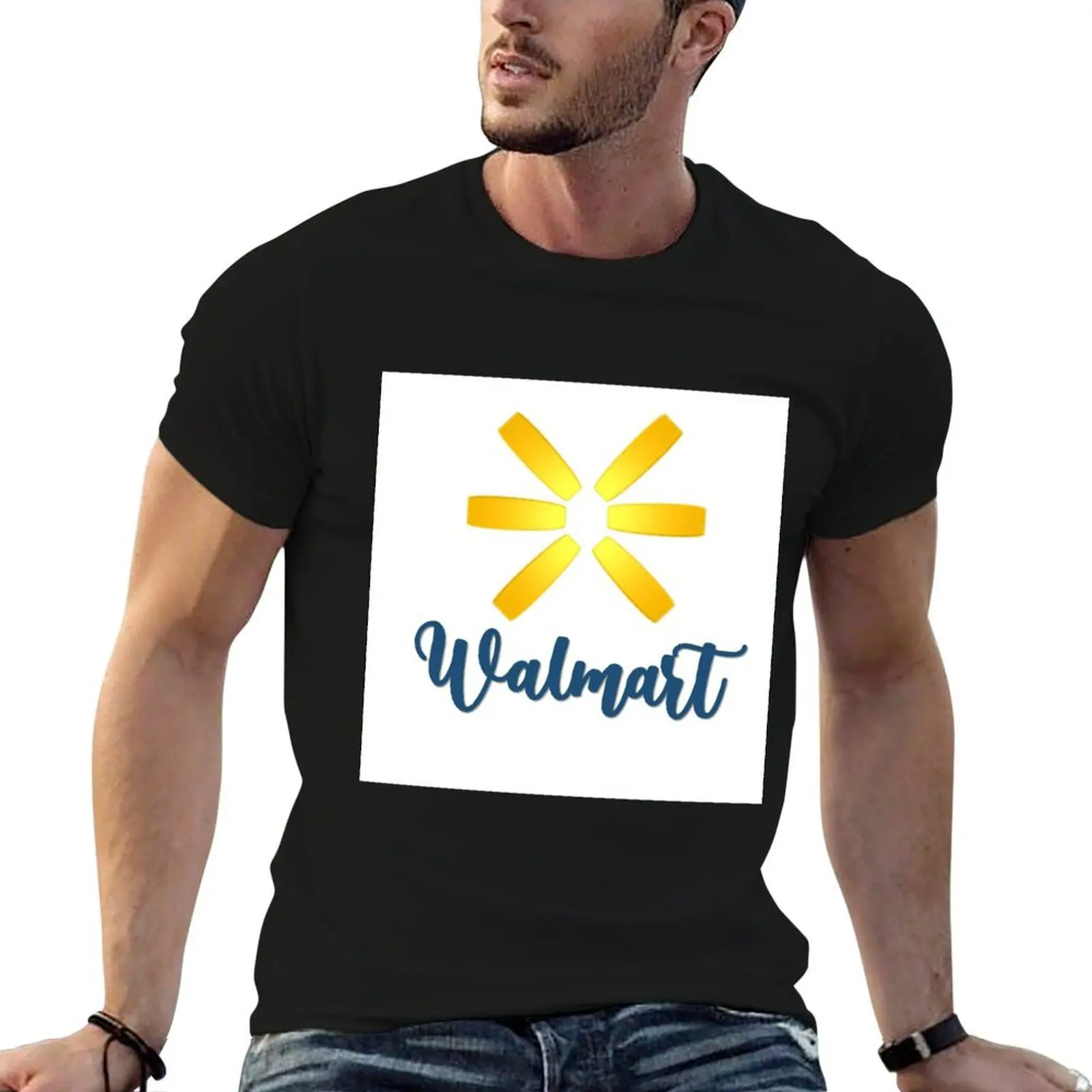 تي شيرت Walmart تي شيرت للرجال من القطن الناعم المضحك تي شيرت قطني