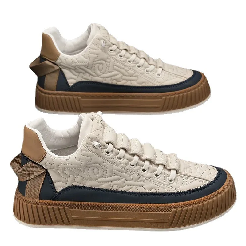 Sapatos de sola grossa respirável masculino, sapatos de trabalho confortáveis, designer versátil, verão, novo, 2023