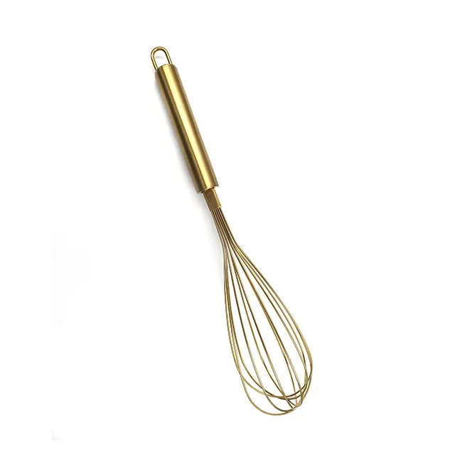 1Pcs Gold Stainless Steel Egg Beater Hand Whisk Egg Mixer Baking Cake Tool Baking Set Home Egg Tools Kitchen Accessories for Egg