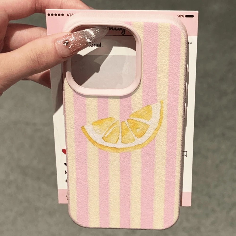 Fresh Lemon Striped Phone Case - Phone Cases Australia ulasan dan harga