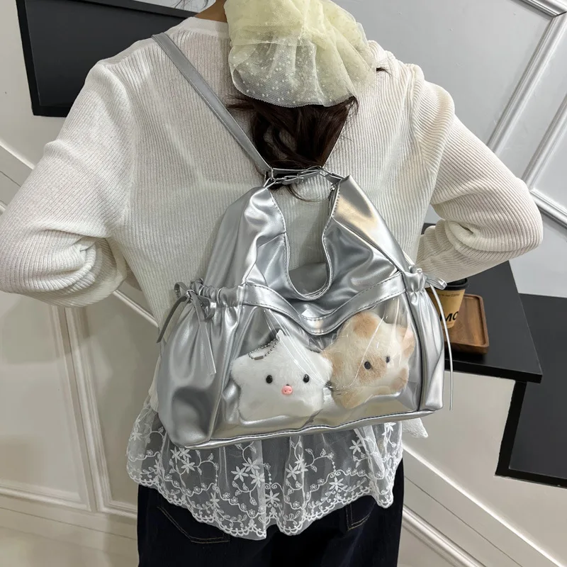 

Korean Style Ita Bag with Bow, Compact "Light Eater" Design Shoulder Crossbody Bag, Knot Small Quantity Pain Page