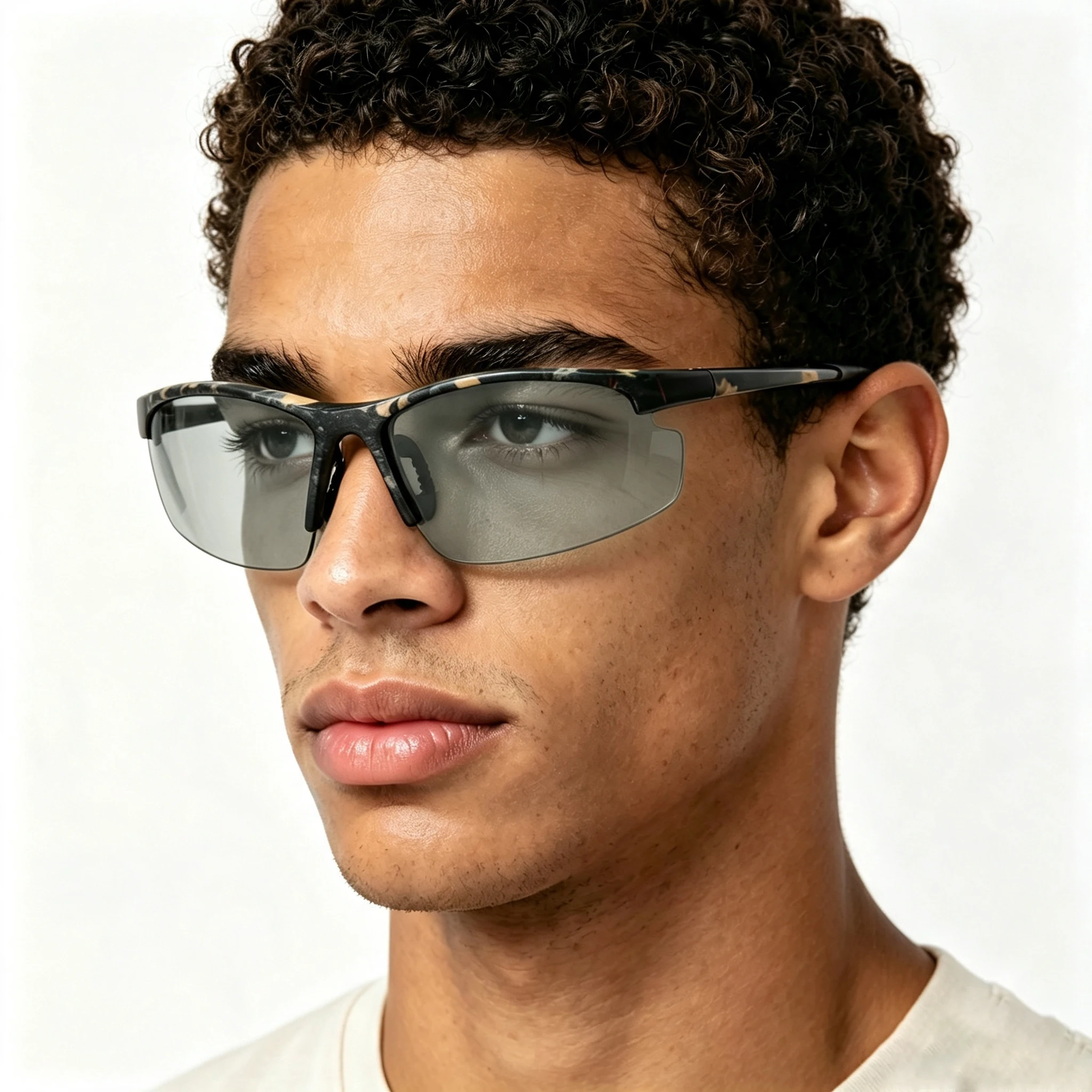 Half-Frame Lightweight Sunglasses with Photochromic Polarized Lenses UV400 Protection & Anti-Glare for Driving and Fishing