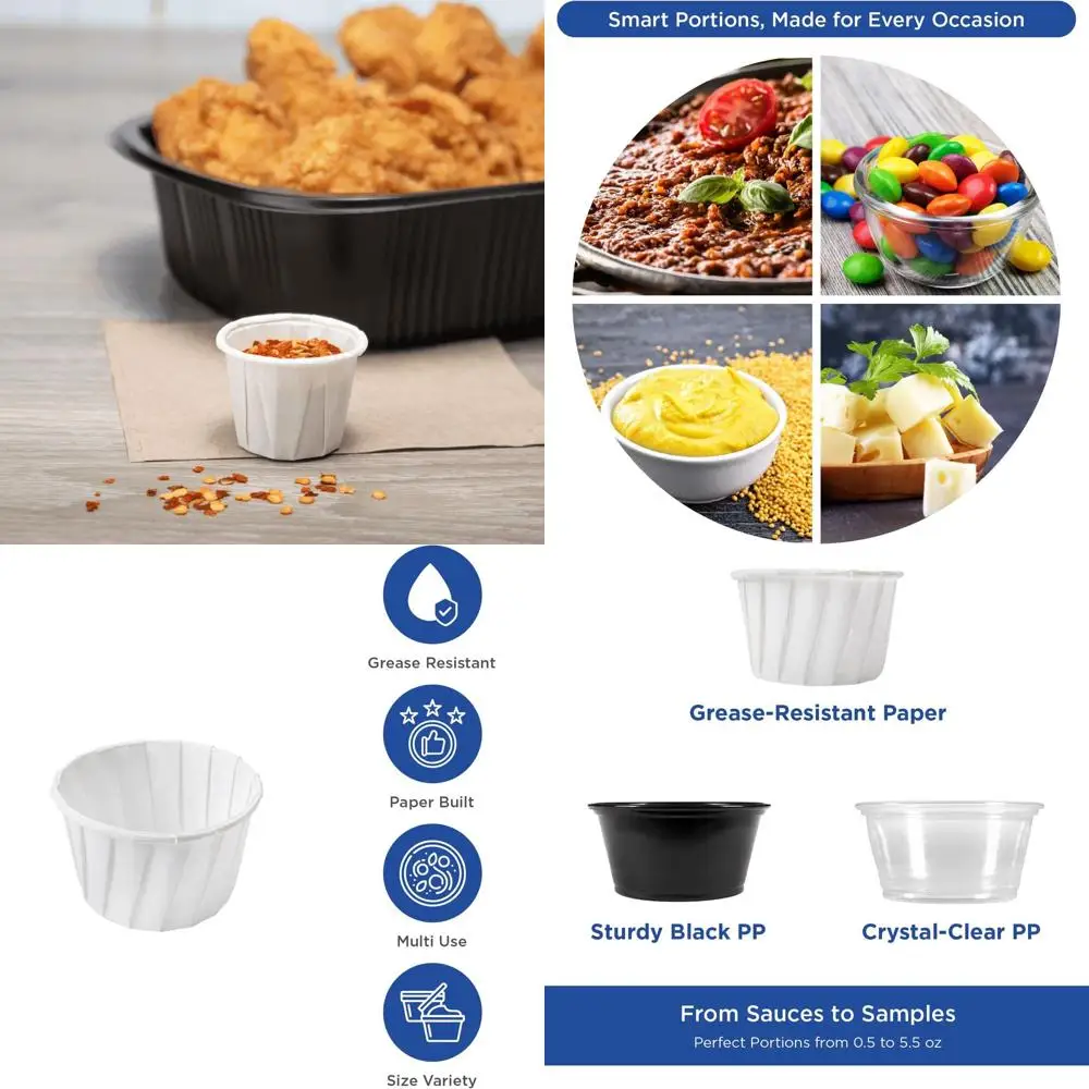 

5000 Count 0.75 Ounce Paper Portion Cups