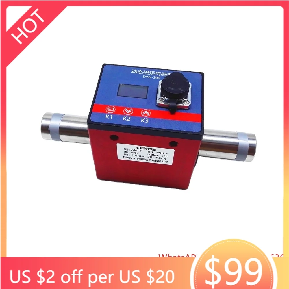 Rotary Torque Sensor with LCD Display DYN-200 100 N.m 200% Safe Overload RS485 Output