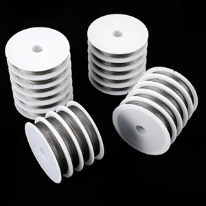 1 롤 스틸 와이어 로프 0.3 0.35 0.38 0.45 0.5 0.6 0.7 0.8mm 스테인리스 스틸 와이어 코드 DIY 보석 제조 액세서리 10 최고의 판매 스테인리스 와이어 -18