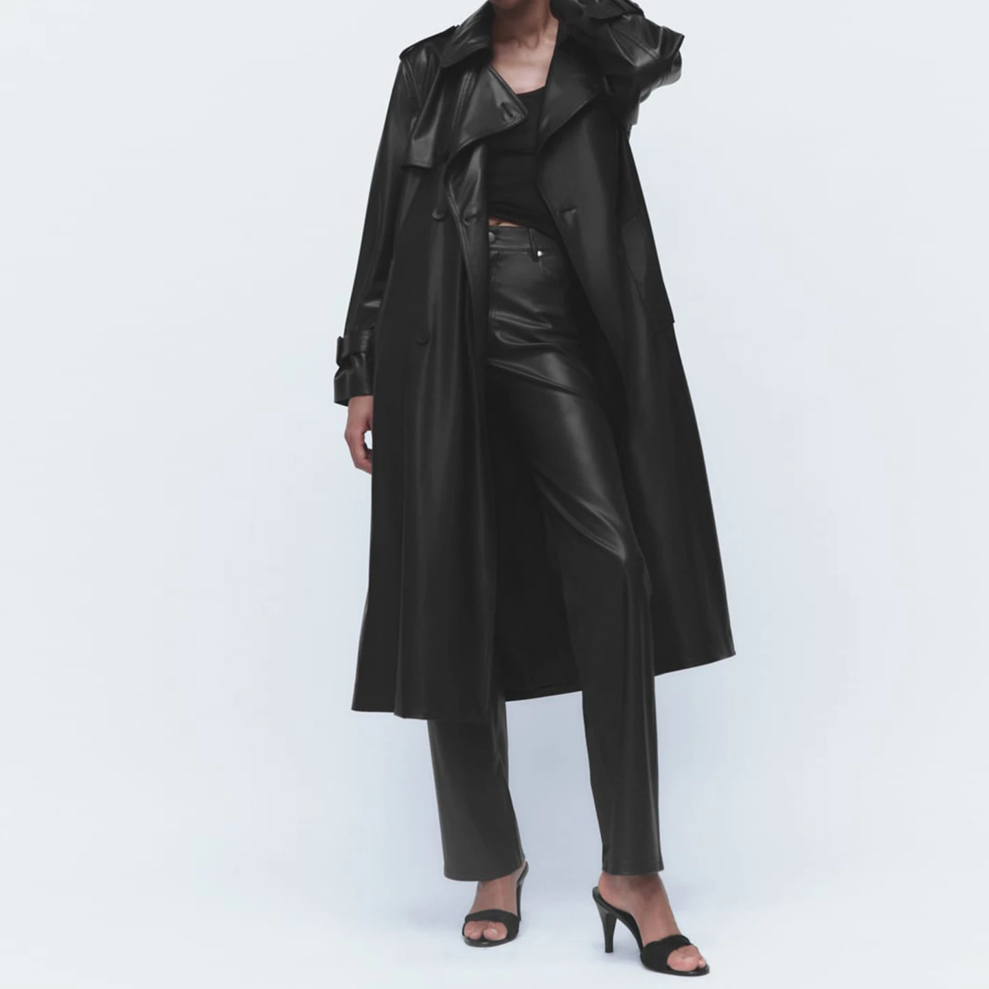 Z Pantaloni a gamba larga a vita alta Pantaloni larghi a taglio dritto Faion da donna Autunno 2025 Pantaloni casual a vita alta