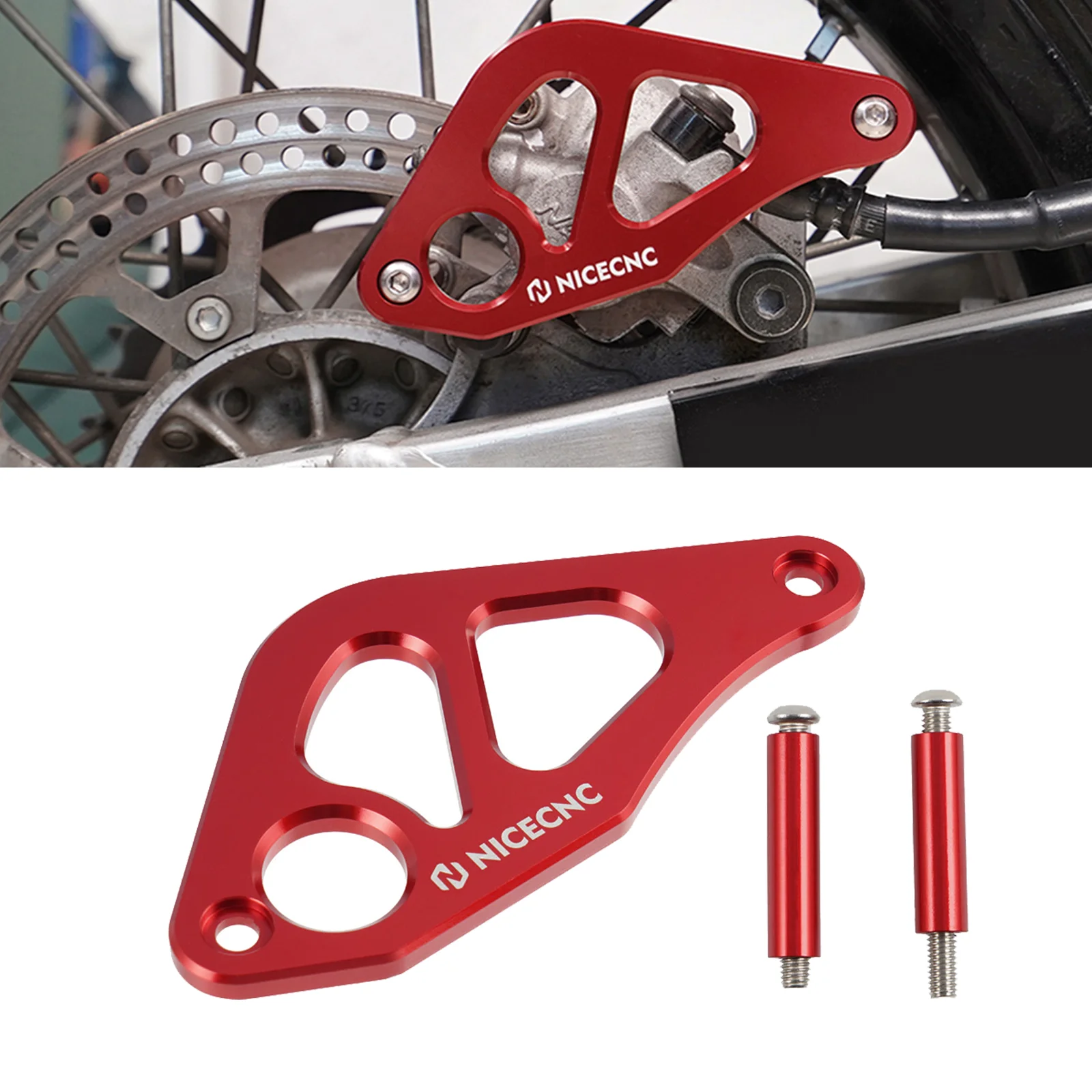 For Honda XR650R 2000-2007 CR125 C250R CR 125 250R 1997-2001 Motorcycle Rear Brake Caliper Guard Cover Protector Aluminium