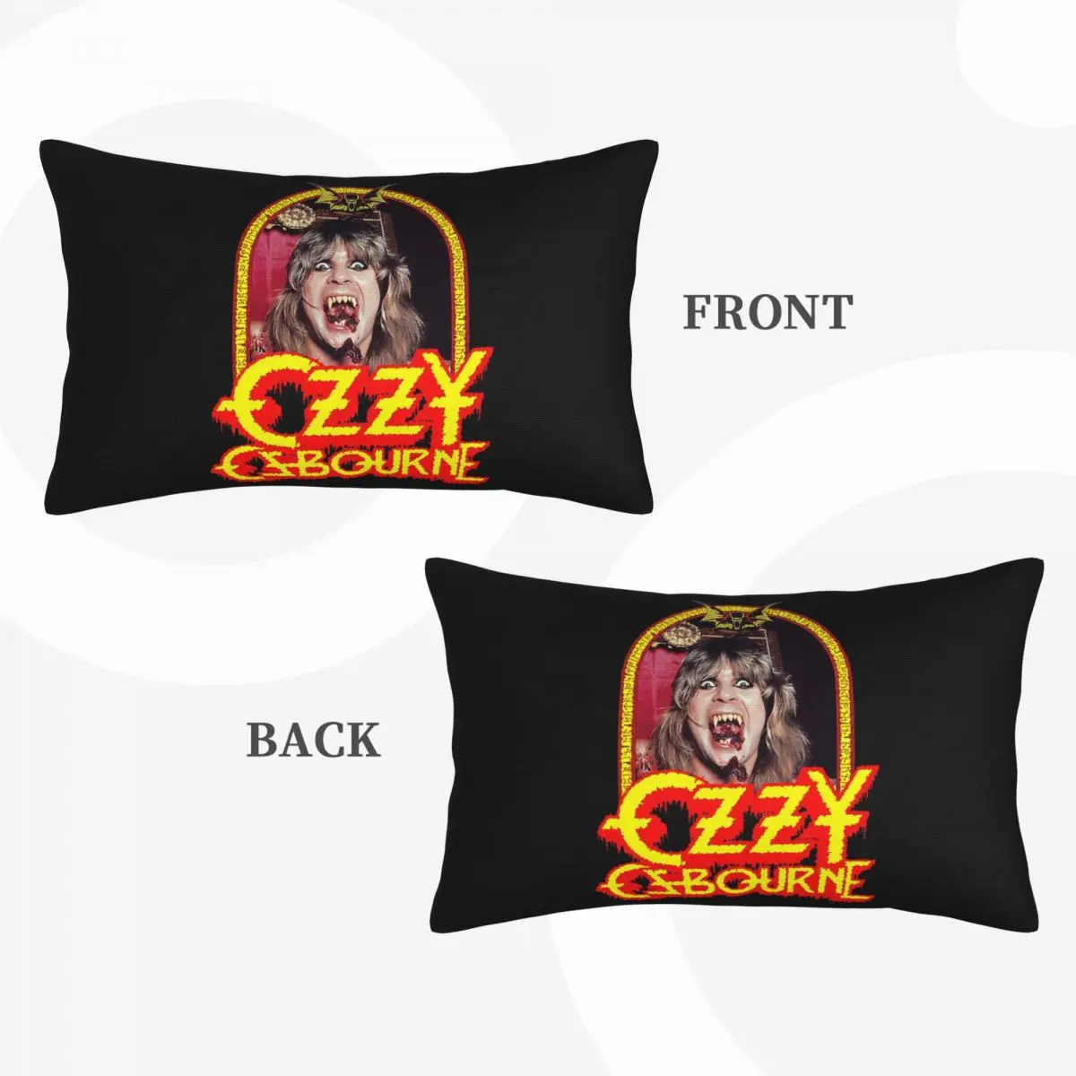 Ozzy Osbourne Merch أمير الظلام مستطيل المخدة غطاء الوسادة ديكور غرفة نوم السرير المنزل الراحة رمي وسادة