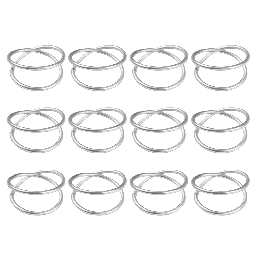 

12pcs Napkin Rings Premium Quality Alloy Metal Dinner Holders Wedding Spiral Table Decor Christmas Holiday Party Gifts