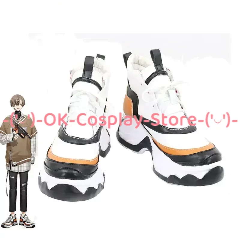 Alban Knox Cosplay Shoes Vtuber Cosplay Prop PU Leather Shoes Halloween Carnival Boots Custom Made