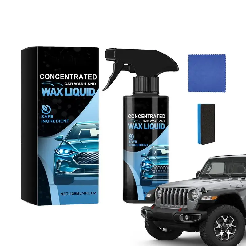 Car Wash Liquid Set, Agente de revestimento cerâmico automotivo impermeável, Fluido de limpeza profunda, Removedor de mancha corporal