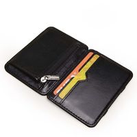 Small Simple ID Card Holder Credit Card Coin Purse PU Leather Money Clip Card Storage Case Business Wallets Men Magic Wallet