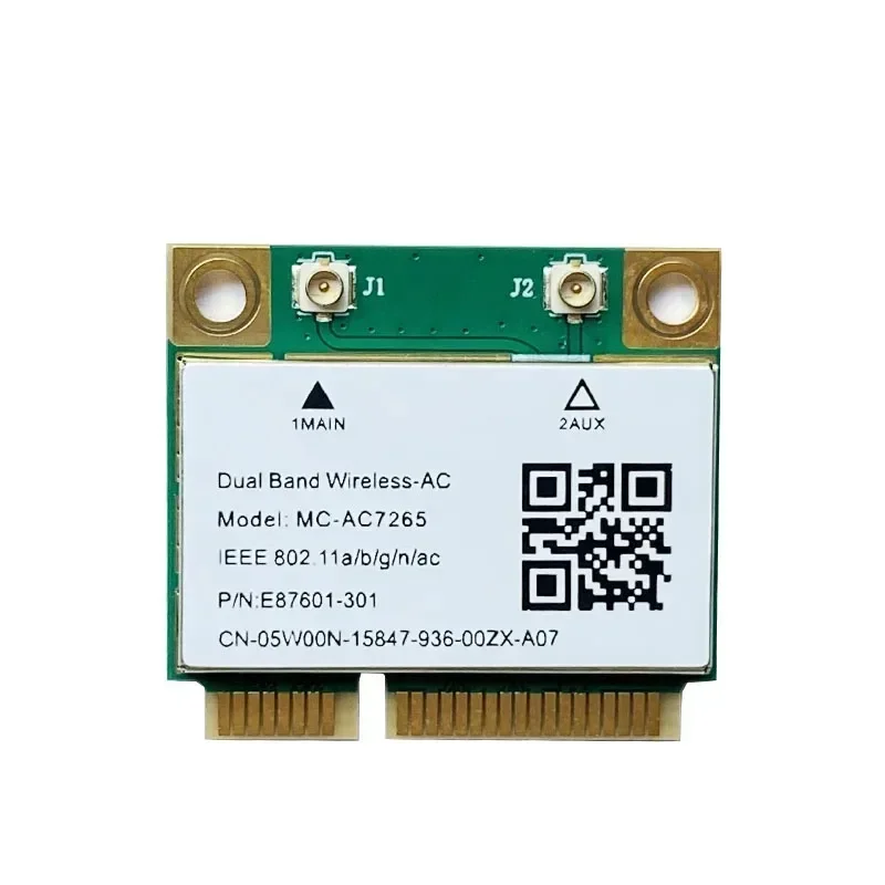 MC-AC8265 Intel Dual Band 1200Mbps Mini PCI-E WiFi Card com Bluetooth 4.2 para série 7265/8260