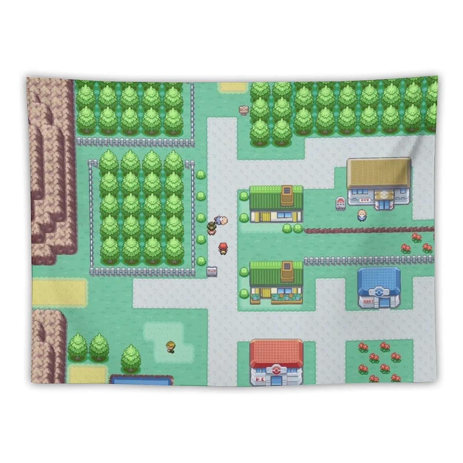 

Dreams of Viridian City Tapestry Wallpapers Home Decor Room Decorations Aesthetic Cute Decor Wall Hanging Decor Tapestry