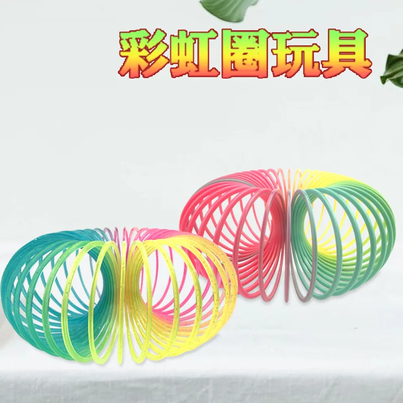 Regenbogen Coil Spring Toy Riesen klassische Neuheit Kunststoff Magic Spring Toy-tolles Geschenk für Jungen und Mädchen Geburtstag Weihnachten