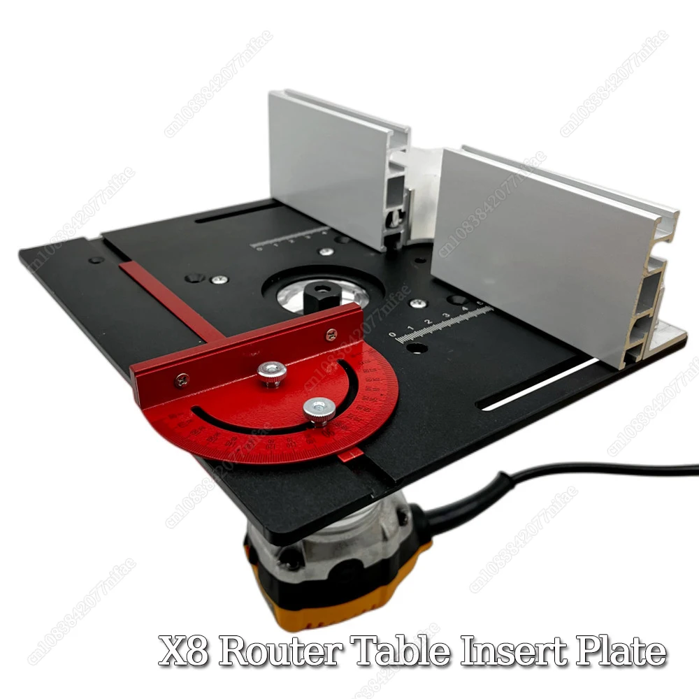 X8 Aluminium Router Table Insert Plate Woodworking Electric Wood Router Flip Plate for Working Benches Router Plate