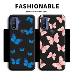 For Moto G Pure Case Soft Silicone Flower Butterfly Couple Boys Girls Phone Case For Motorola Moto G Pure 6.5 inch Back Cover