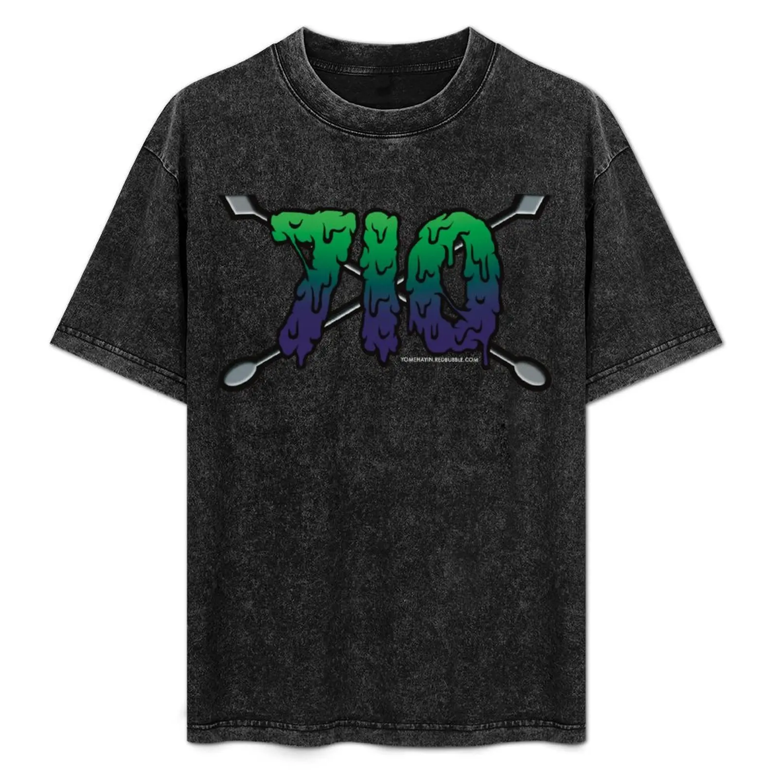 

710 oil drip green and purple T-Shirt Clothing oversize t-shirts man designer t shirt men