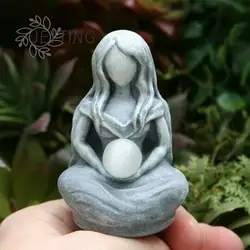 Gentle Moon Goddess Statue Blessing Ornament Mythological Figure Resin Sculpture Home Decor Figurines For Interior Decorations