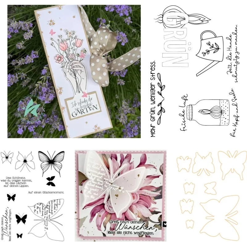 Green Click Box Butterfly Season Cutting Dies Scrapbook Diary Decoration Stencil Embossing Template DIY Greeting Card Handmade