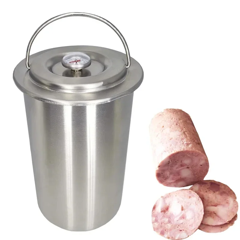 

Ham Maker Stainless Steel Meat Press Cooker Large Capacity Ham Press Maker Round Shape Deli Meat Press Mold for Pork Poultry