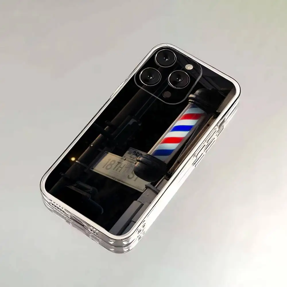 Etui na telefon z motywem fryzjerskim, narzędzia do stylizacji włosów, do iPhone 6, 16, 15, 14, 13, 12, 11, 17 Pro, Max, Plus, X, XS, XR, SE, Mini, przezroczyste, miękkie.