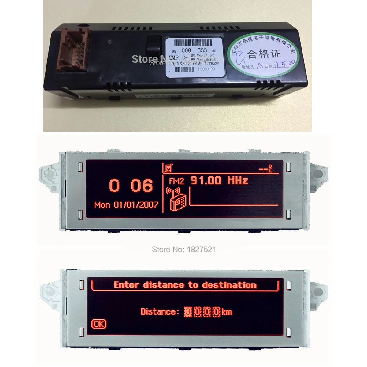 Original Support USB Bluetooth 4 Menu Display Red Screen Monitor 12 pin for Peugeot 307 407 408 3008 citroen C4 C5