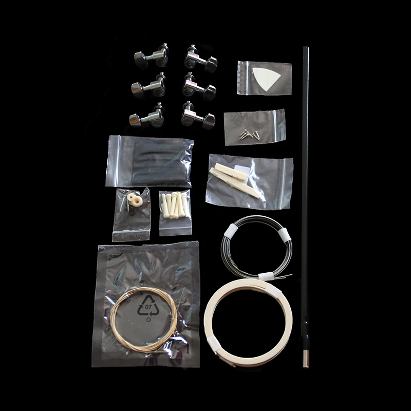Akustikgitarren-Bausatz: Folk-Ballade Einzeln-Gitarren-Zubehörpaket mit Fichtenholz-Seitenwänden und Rückseite aus Sperrholz von HUATOOL – Detail 7