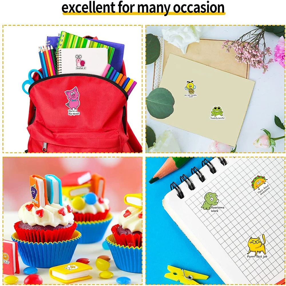 10-20 Tờ Phần Thưởng Nhãn Dán Cho Bé 16 Thiết Kế Thực Phẩm Hoa Văn Từ Động Lực Dán Đồ Văn Phòng Phẩm Trang Trí Dán