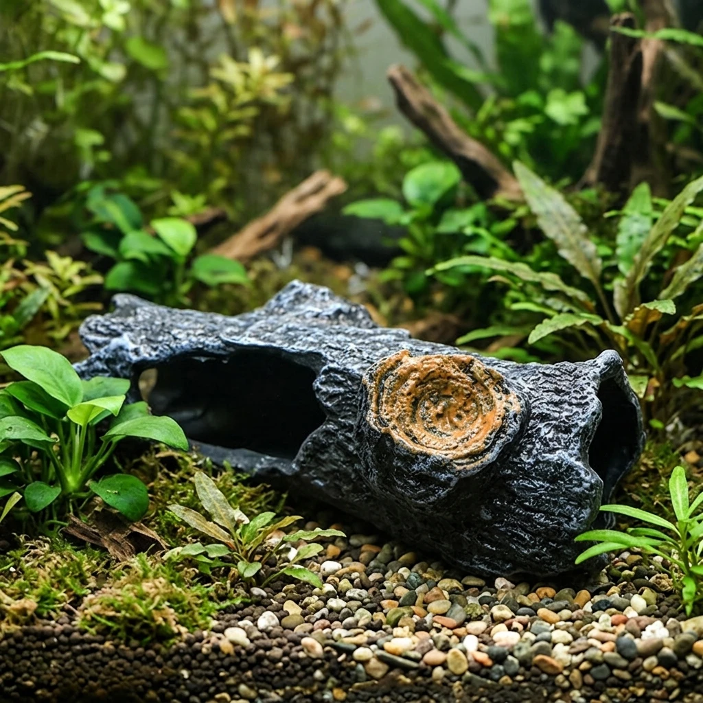 PVC Stump Hideout for Reptile  - Aquarium Planting Ideas ulasan dan harga