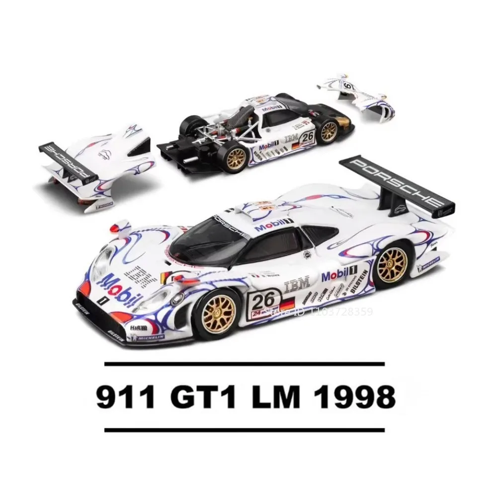 1:64 911 GT1 LM 1998 Cayenne Turbo Miniatur-Automodell aus Metall, Druckguss-Simulation mit Öffnenden Radnaben und Motorhaube, Dekorative Fahrzeuge – Detail 1