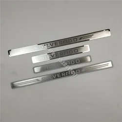 for Chevrolet Silverado 2016 2017 2018~2024 car Accessories Door sill scuff plates thresholds protector Stickers Welcome Pedal