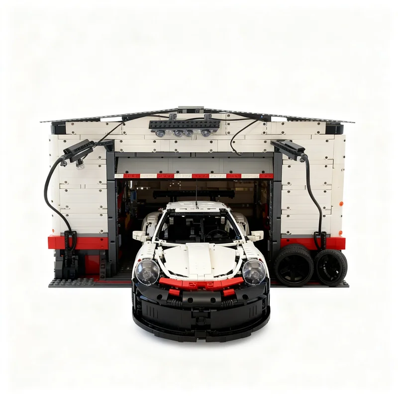4745pcs MOC Technical Expert Builder Porschesd Garage Model Toys Building Blocks Architecture Christmas Gifts Idea Birthday 3D