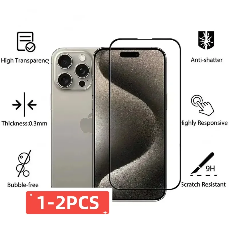 

1-2PCS 9H Protector For Xiaomi Redmi Poco X6 X5 X4 X3 Tempered Glass Mi 13 12 11 lite 5G NE 12T 10T 13T F6 F5 F2 M5Tempered film