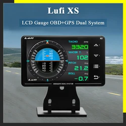 lufi xs revolution obd2 OBD+GPS Automobile Multi-function Water Temperature Turbo Oil Temperature G value Gyroscope LCD gauge