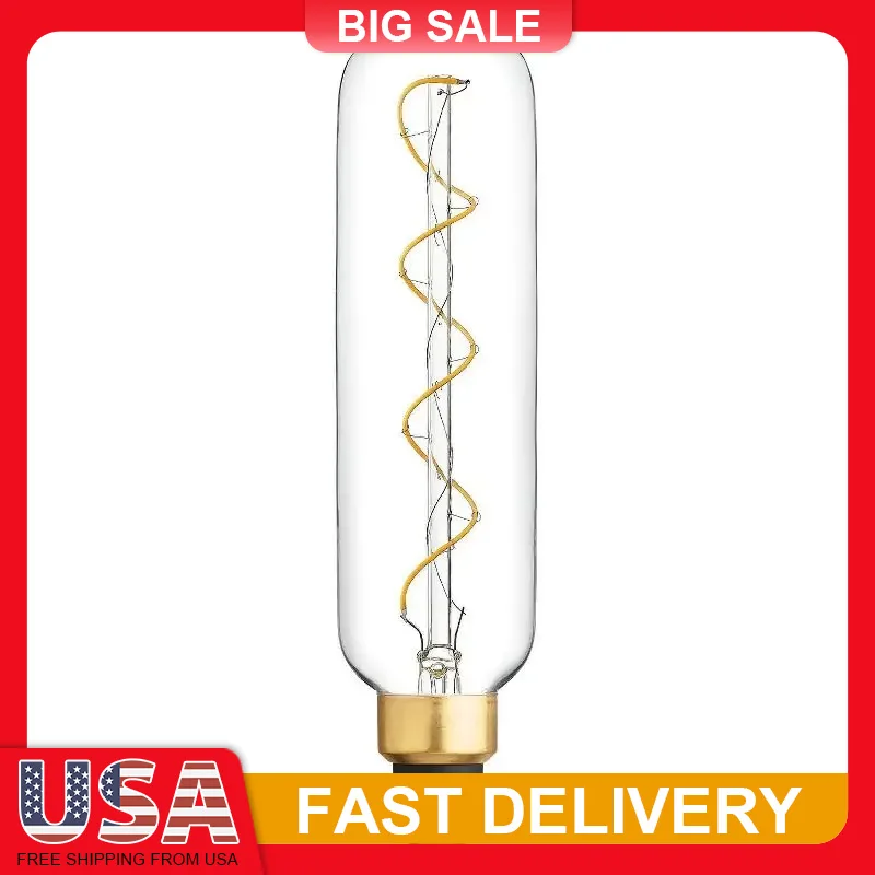 

40W Equivalent Vintage LED Edison Bulb T20 Clear Glass Dimmable 350 Lumens 2200K Warm White E26 Base for Chandelier Decoration
