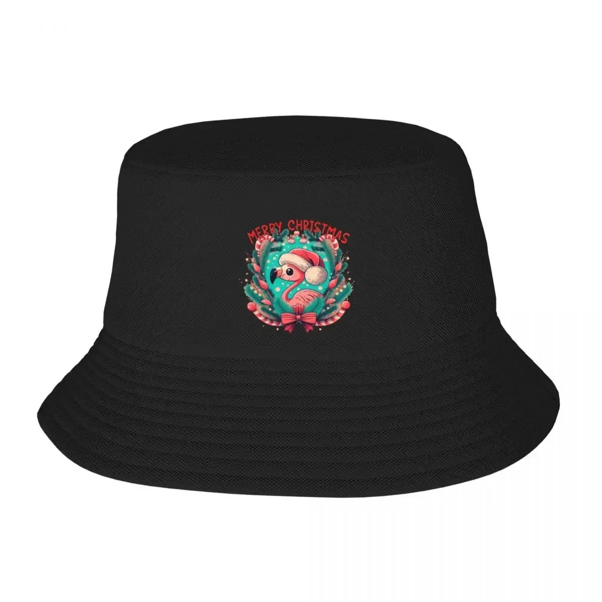 Sombreros de Pescador, Gorras de Pescador, Nuevo Diseño Lindo de Flamenco Rosa con Motivos Navideños, para Hombre y Mujer
