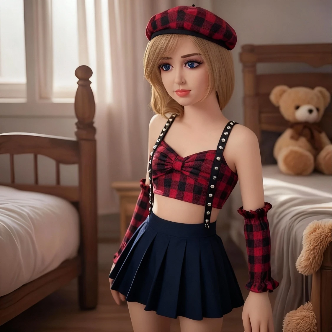 【تخفيضات محدودة للعطلات】لعبة دمية أنمي واقعية مصنوعة يدويًا مع هيكل عظمي مرن، هدية مثالية لعيد الميلاد والجمعة السوداء