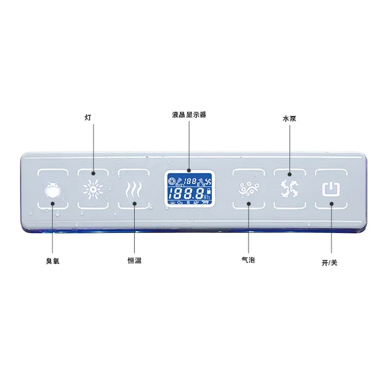 Acrylic for B06/H06 bath or individually integrated surf massage thermostatic bath controller.